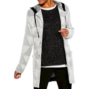 Nic+Zoe Here Or There Pucker Jacket White Multi